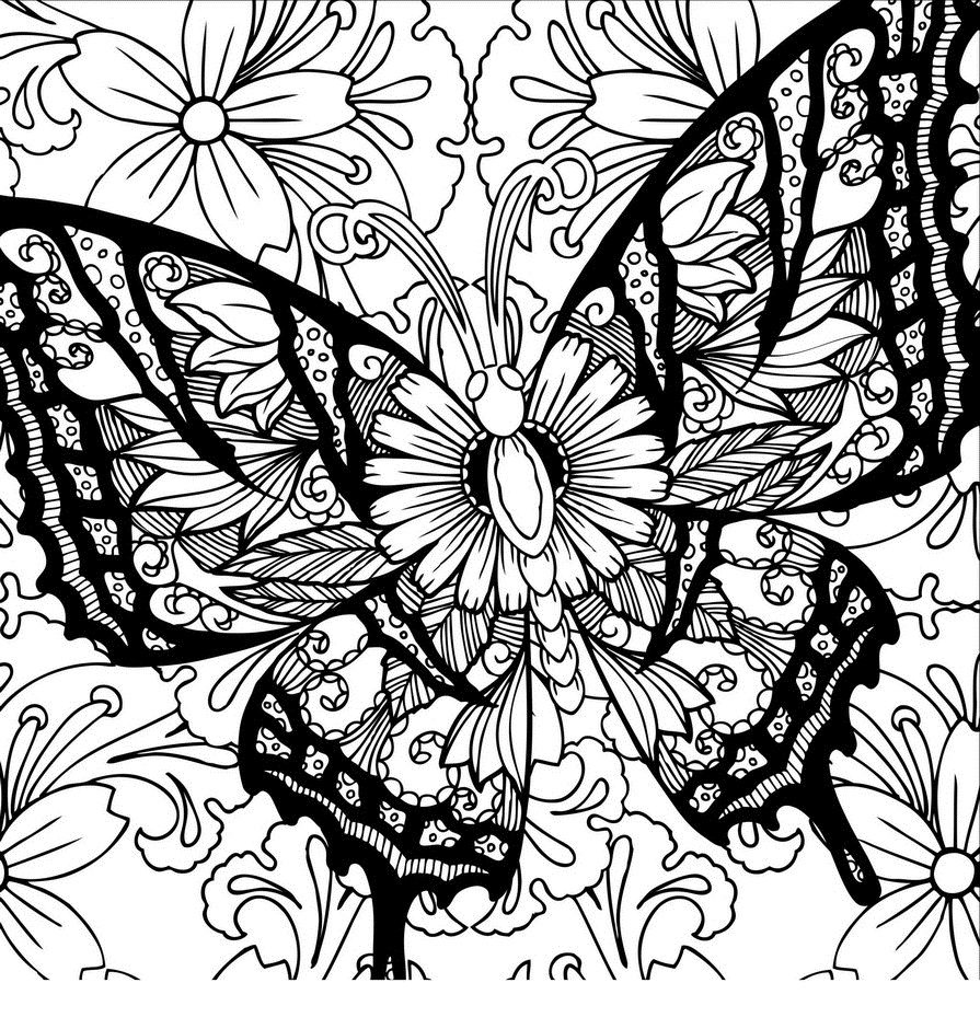 free printable butterfly coloring pages for adults