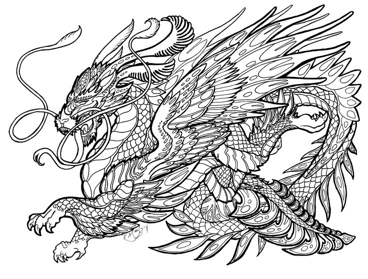 free printable coloring pages for adults horse dragons