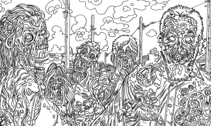 free printable coloring pages for adults zombie