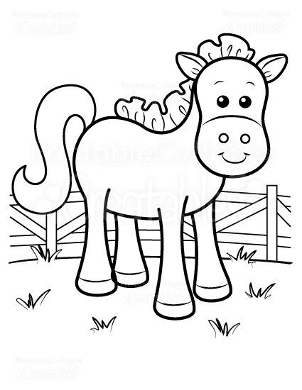 free printable coloring pages for kids horse