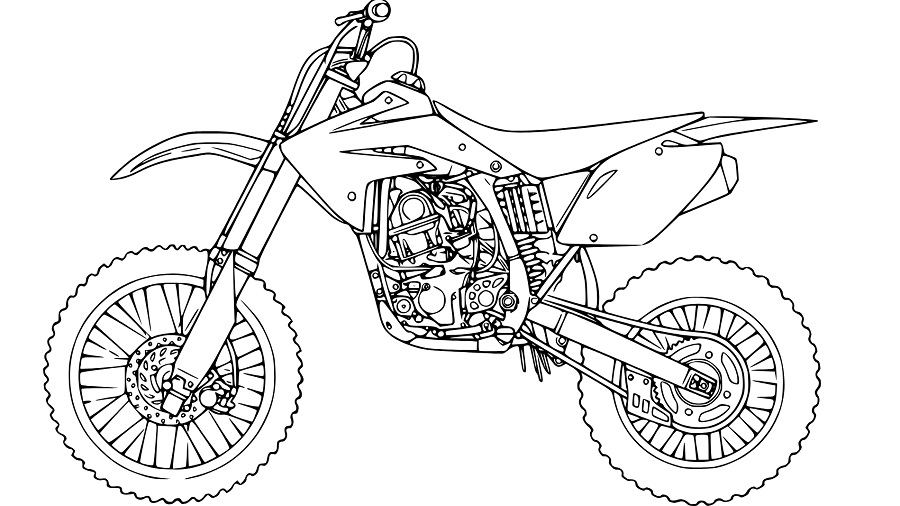 Free Printable Coloring Pages of Dirt Bikes