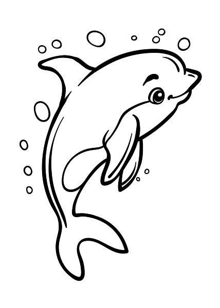 Free Printable Coloring Pages of Dolphins