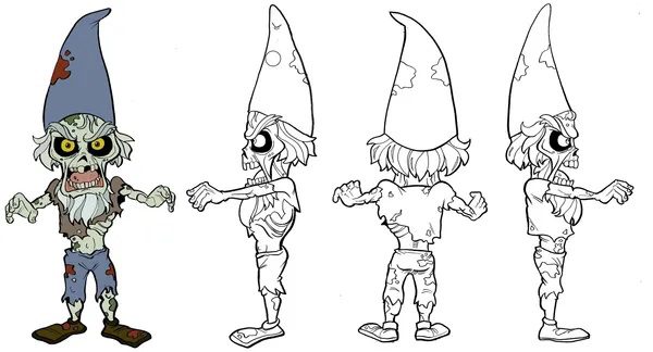 free printable coloring pages zombie garden gnome