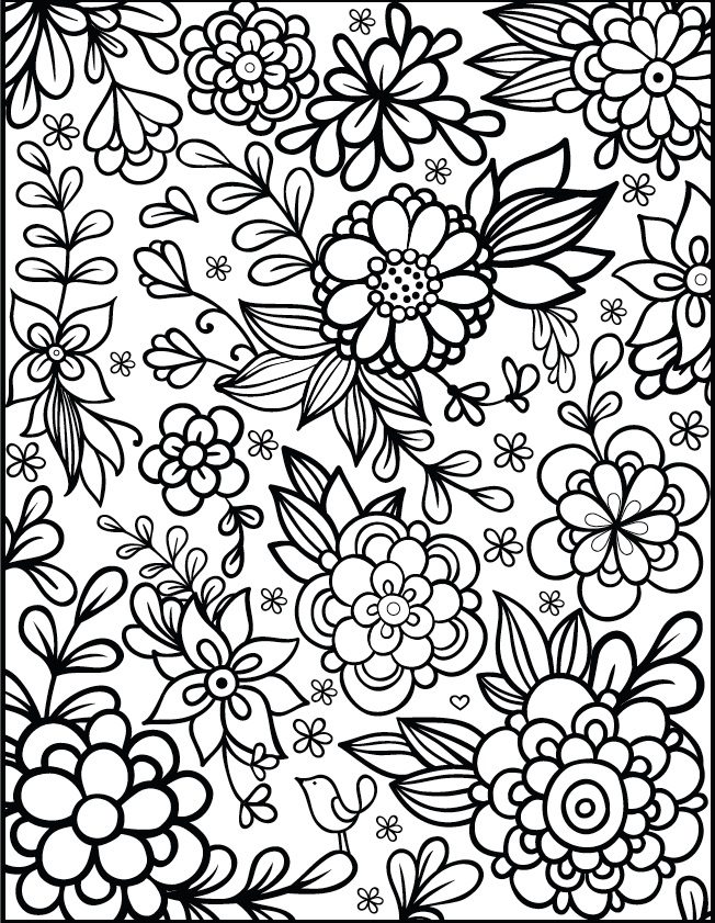 free printable flower coloring pages