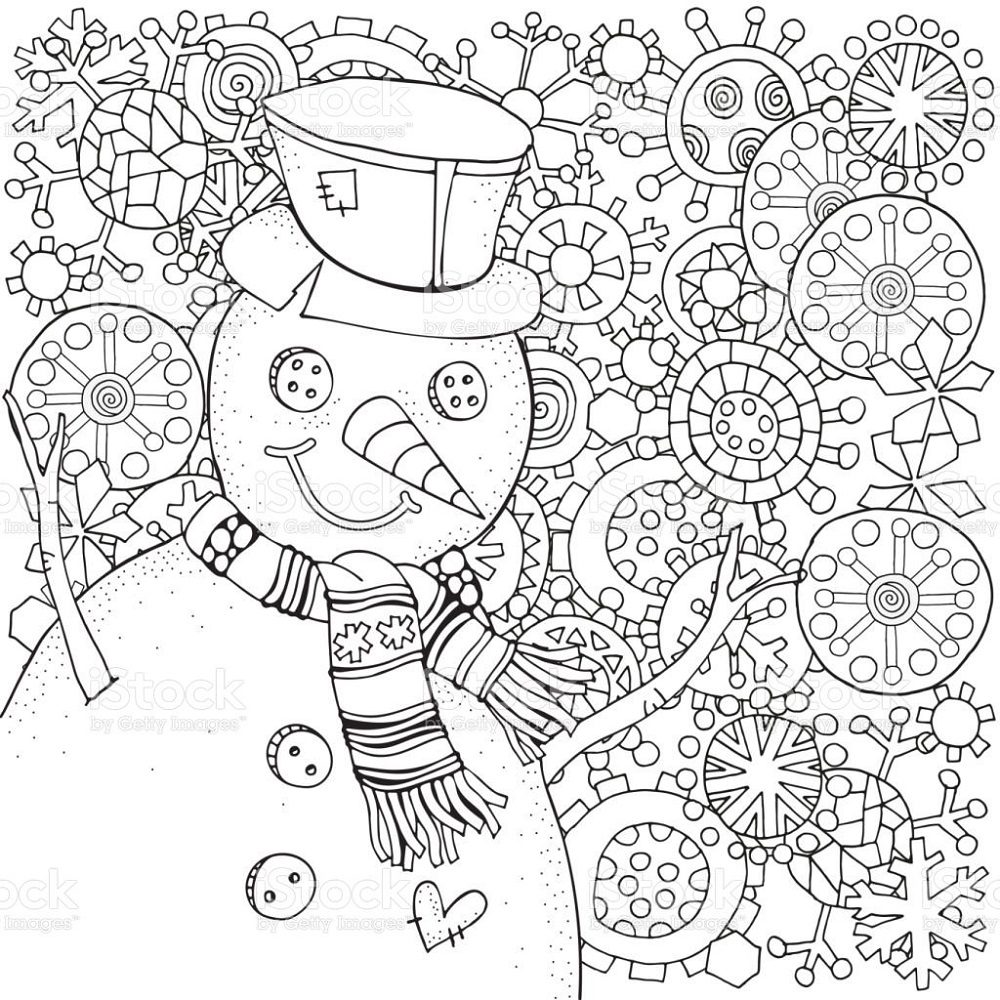 free printable full page winter coloring pages