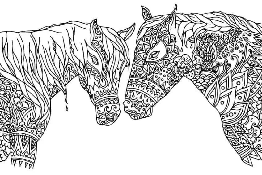 free printable horse aadult coloring pages