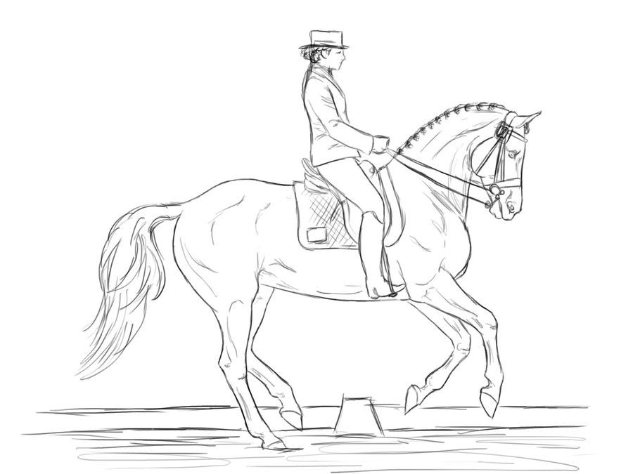 free printable horse and rider coloring pages