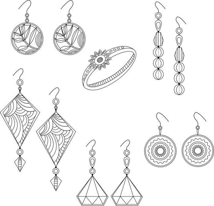 Free Printable Jewelry Coloring Pages