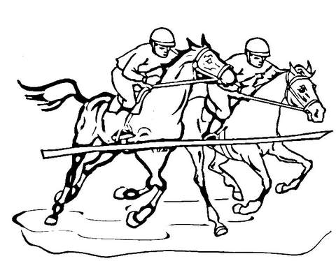 free printable race horse coloring pages
