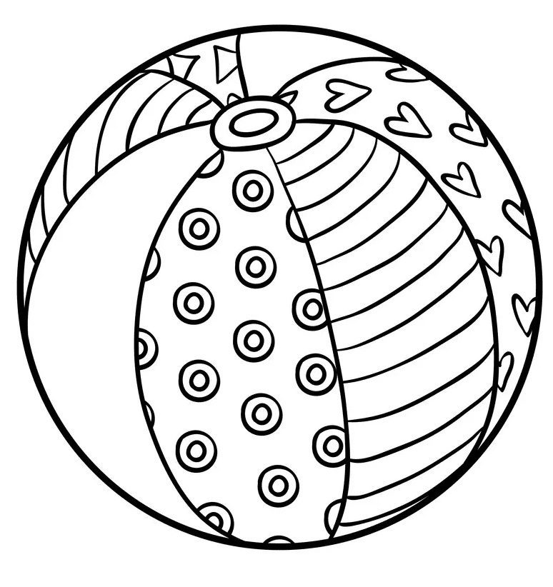 free printable water ball adult coloring pages