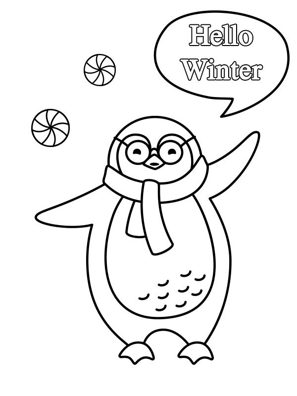 free printable winter coloring pages for kindergarten