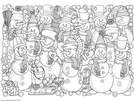 free printable winter doodle coloring pages