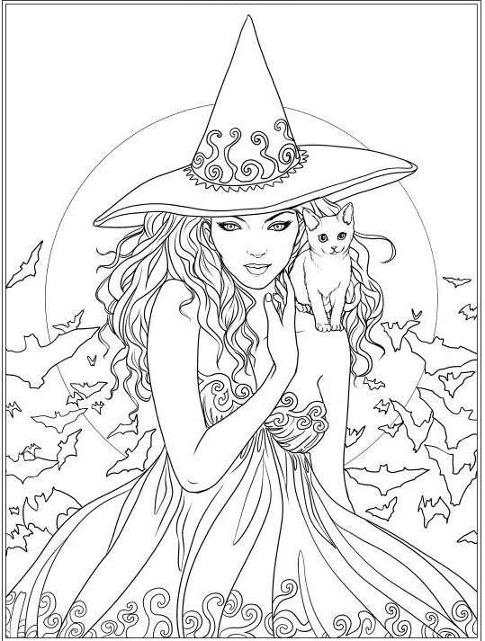 free printable winter sorceress coloring pages