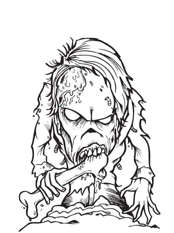 free printable zombie coloring pages