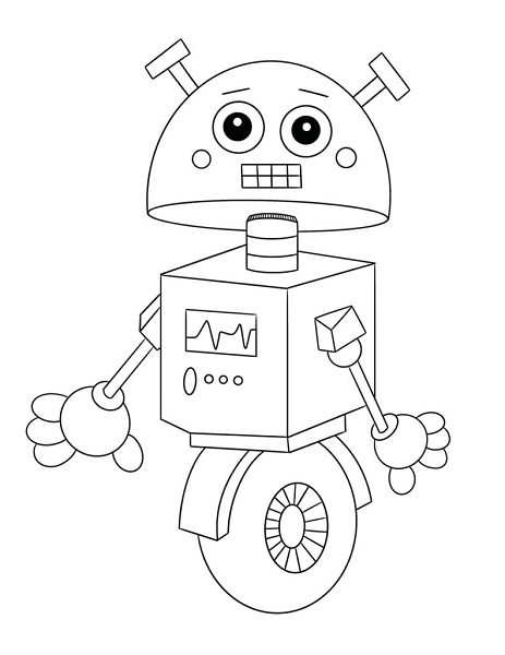 Free Robot Coloring Pages