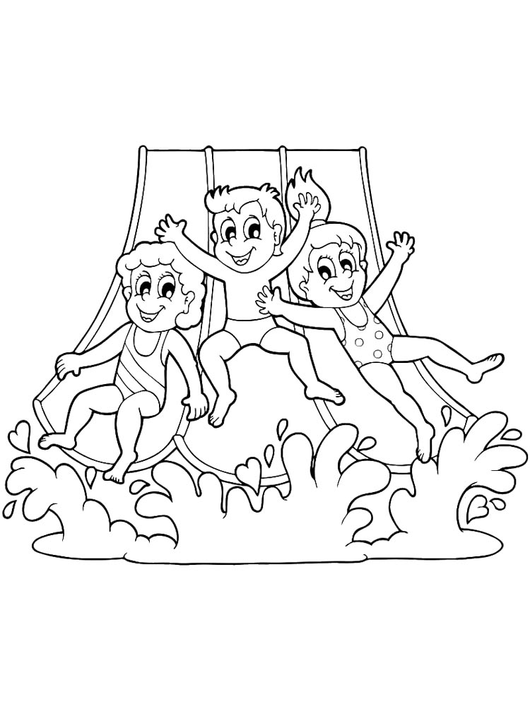 free water fun coloring pages