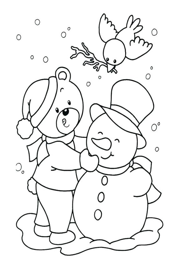 free winter coloring pages for elementary students