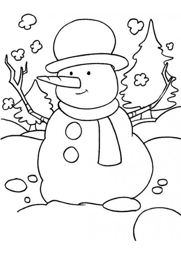 free winter coloring pages for kindergarten