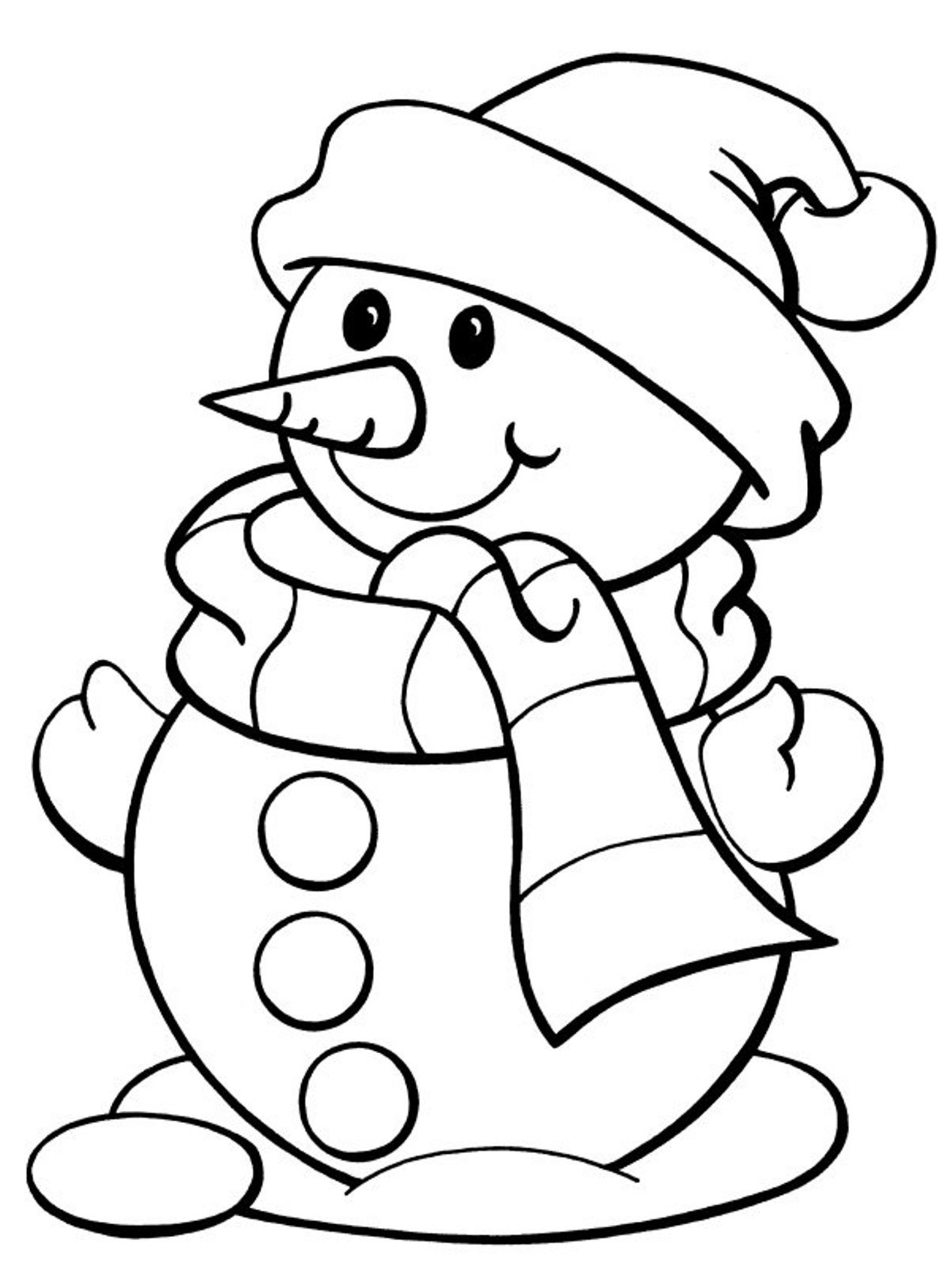 free winter coloring pages preschool