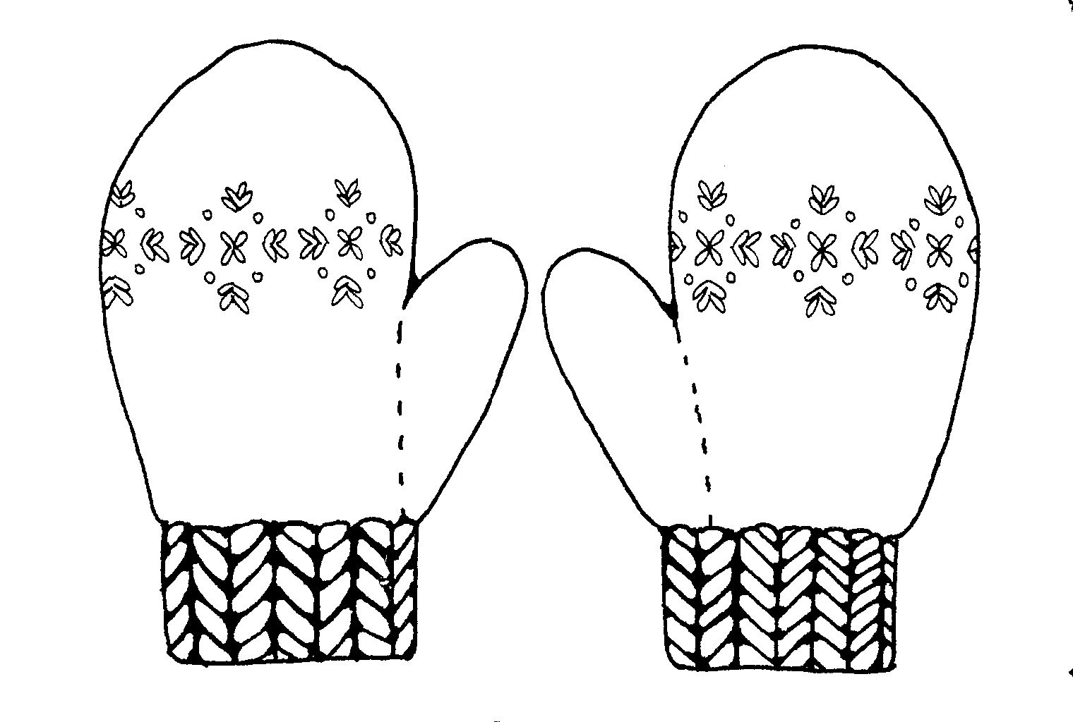 free winter mittens coloring pages