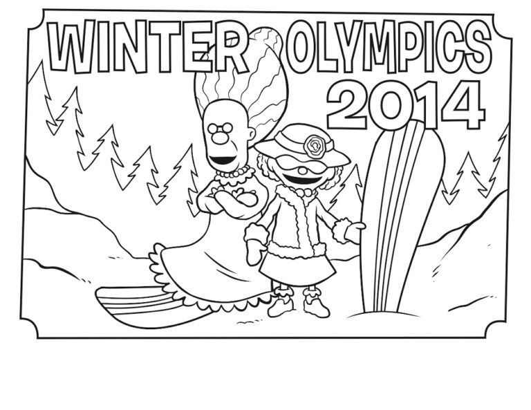Free Winter Olympics Coloring Pages &amp; book for kids.