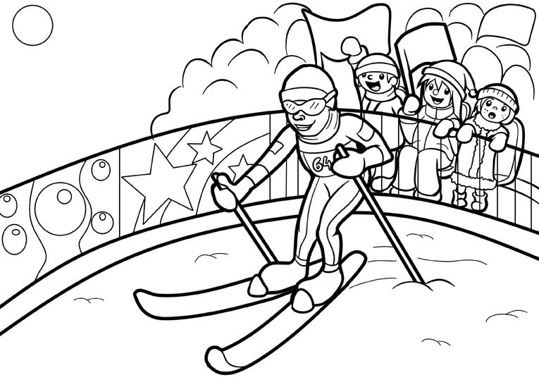 free winter sports coloring pages