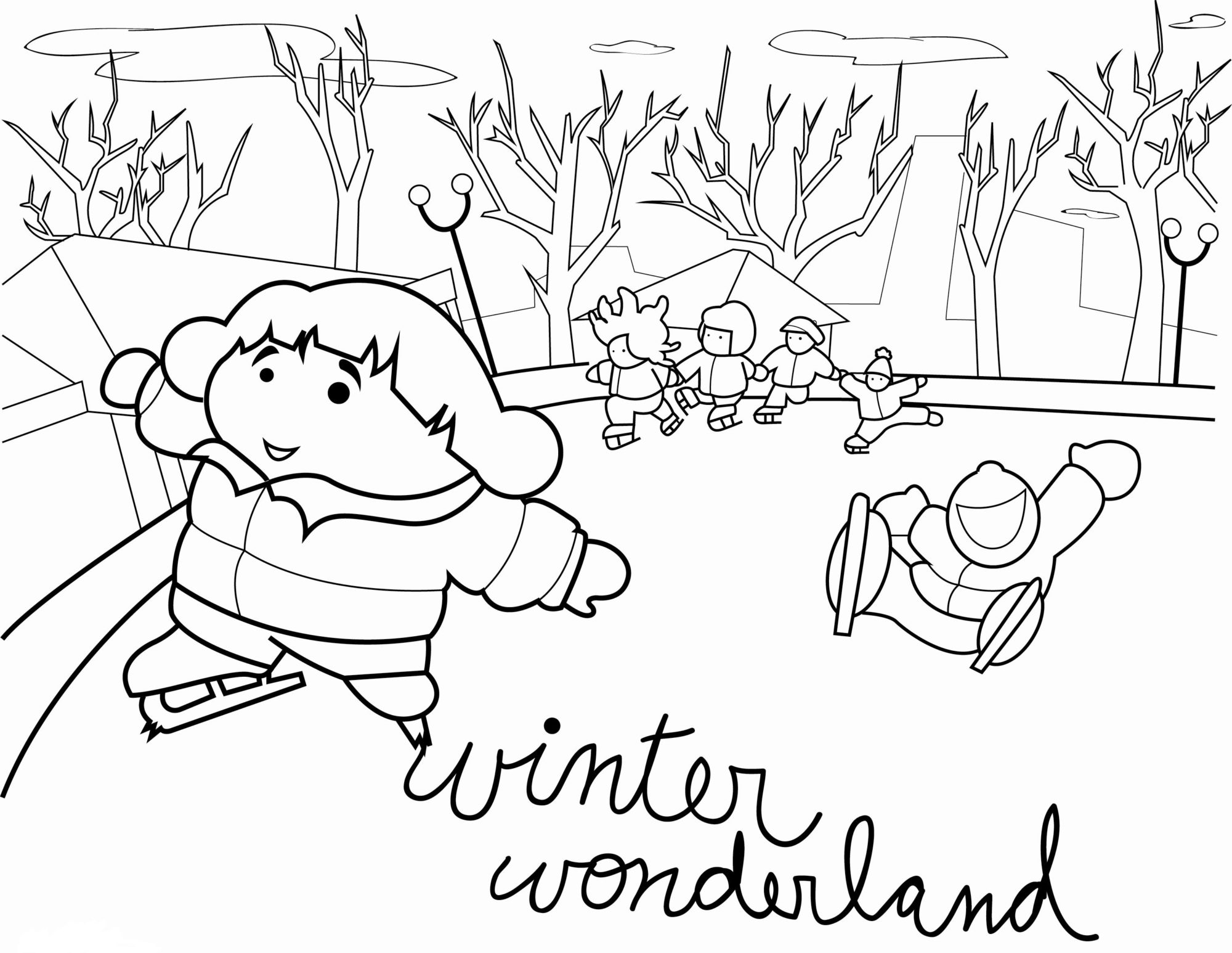 free winter wonderland printable coloring pages
