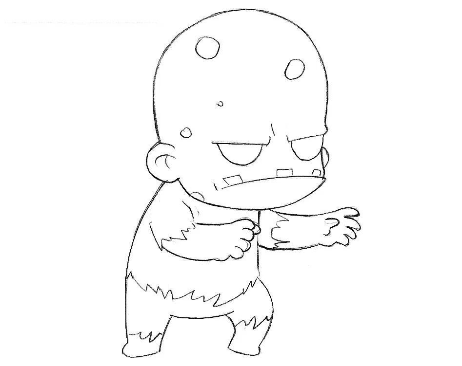 free zombie baby coloring pages
