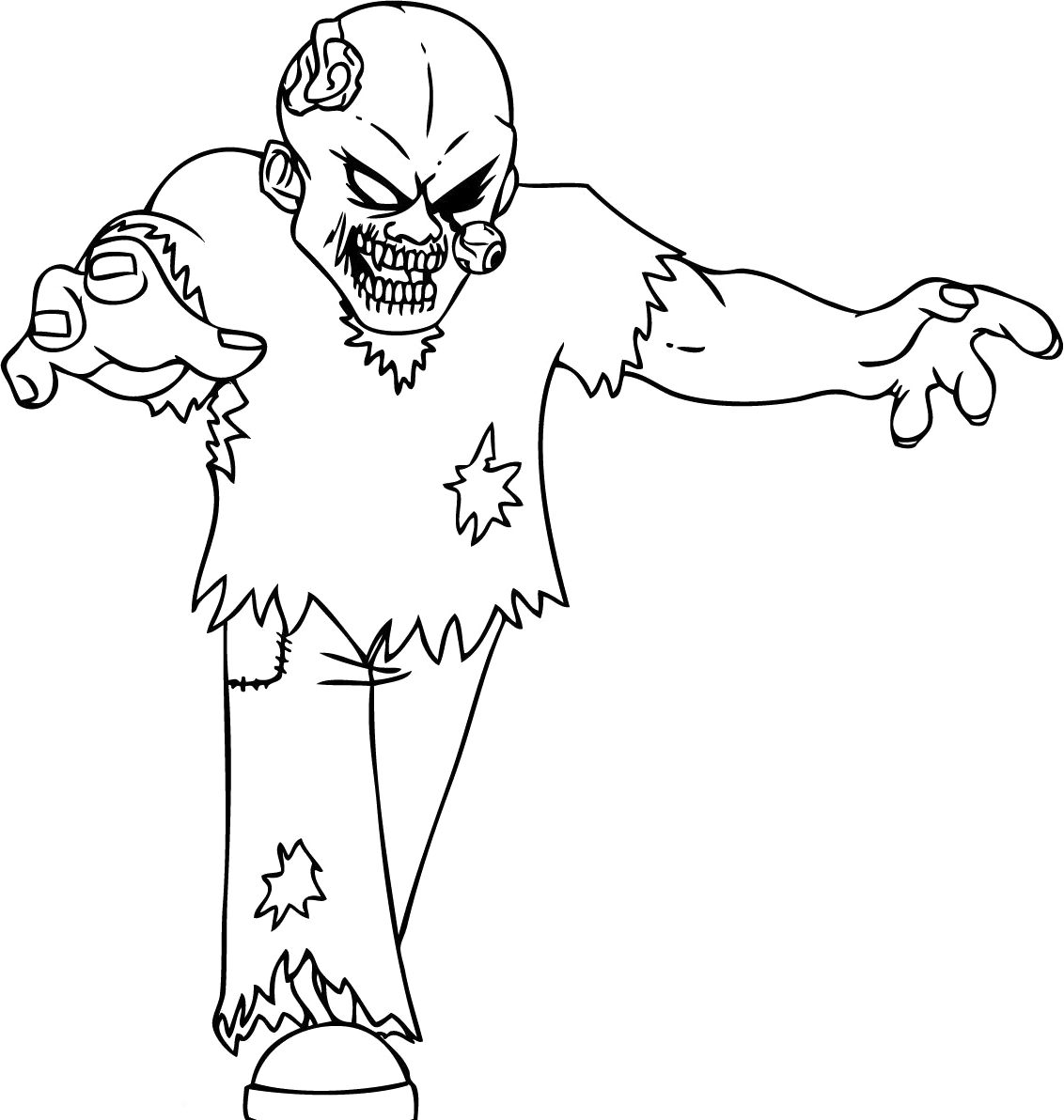 free zombie coloring pages