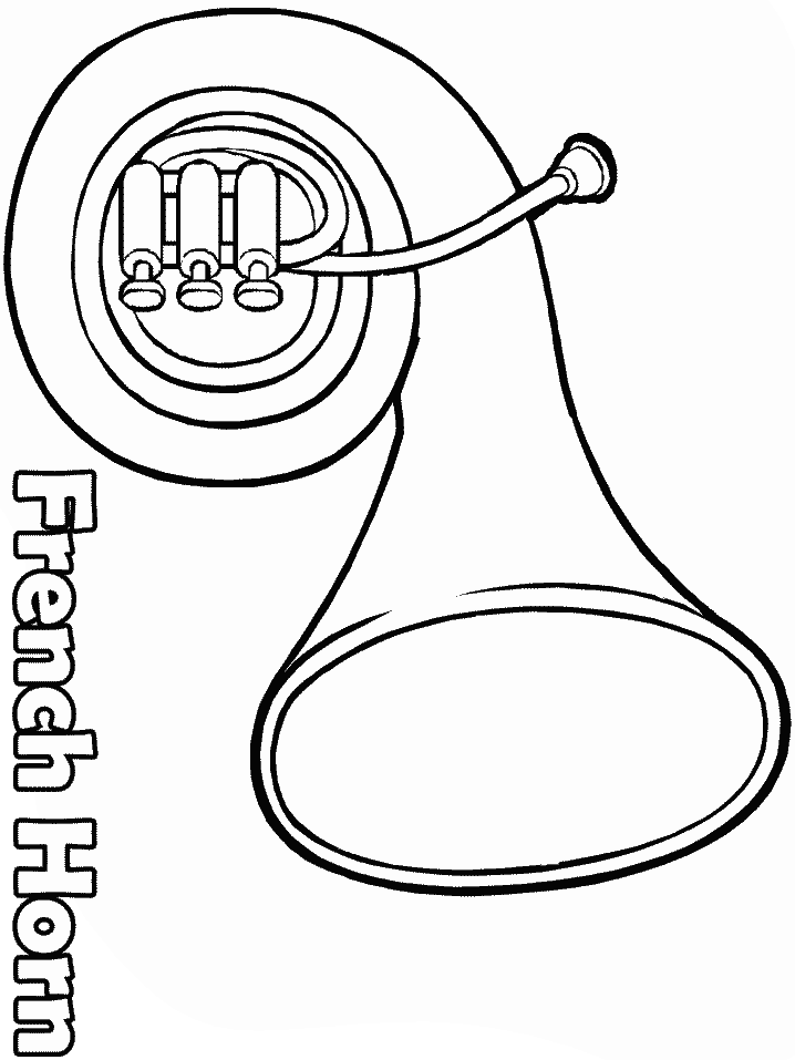 Frenchhorn Music Coloring Pages