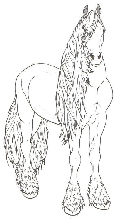 friesian horse coloring pages