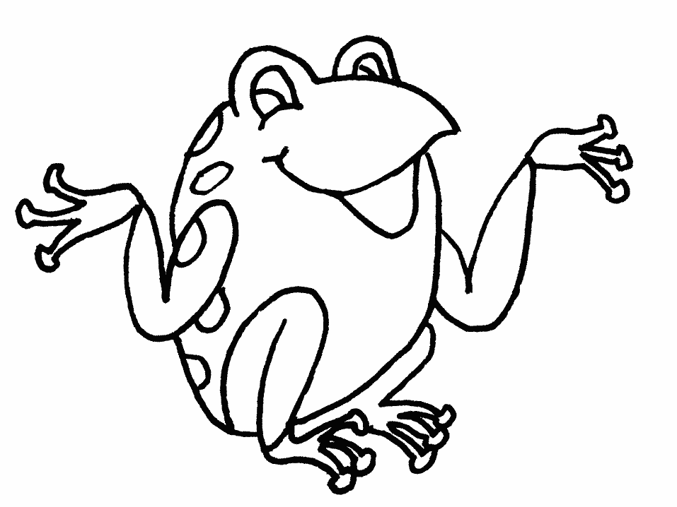 Coloring Pages Cute Frogs