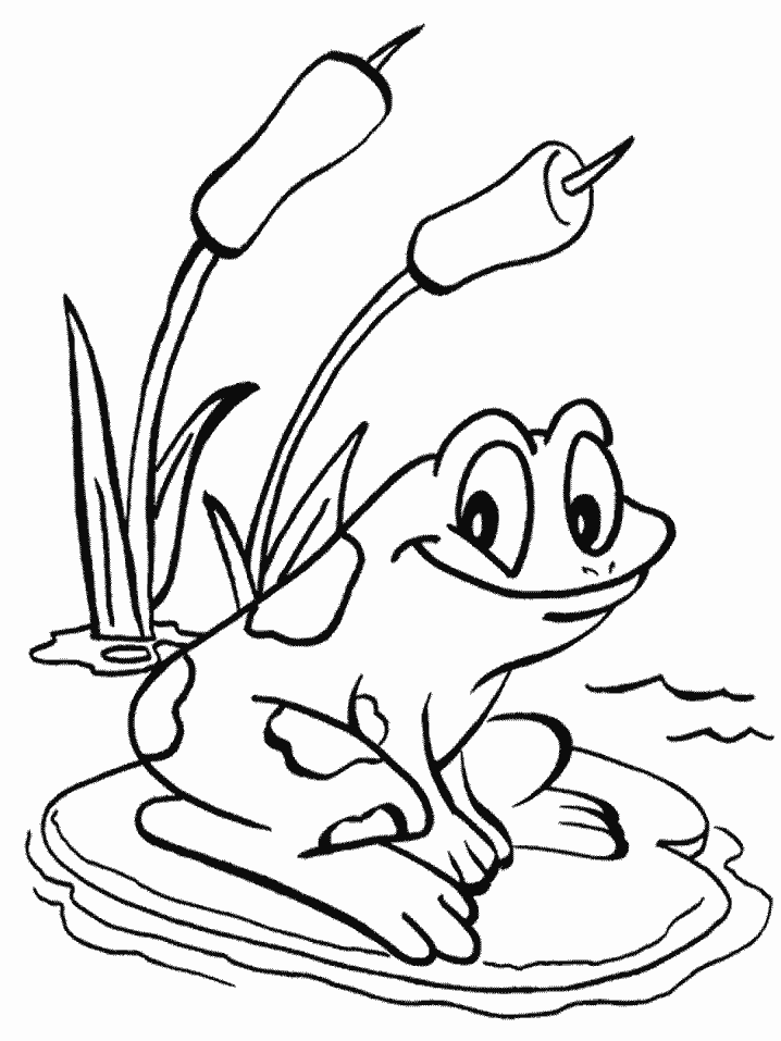 Cute Frog Coloring Pages