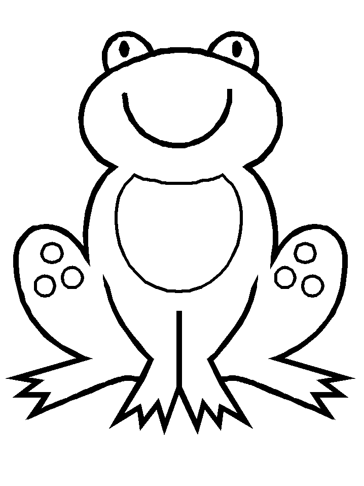 Cute Frog Coloring Page