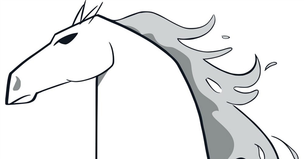 Frozen Horse Coloring Page