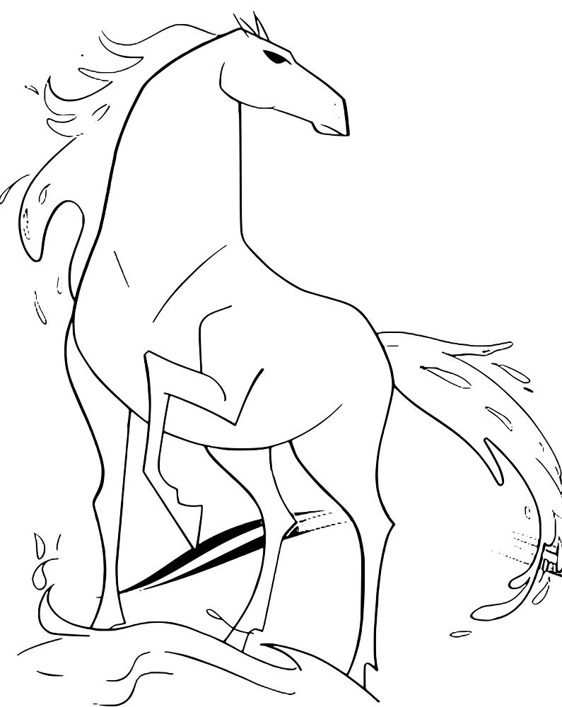 frozen 2 water horse coloring pages