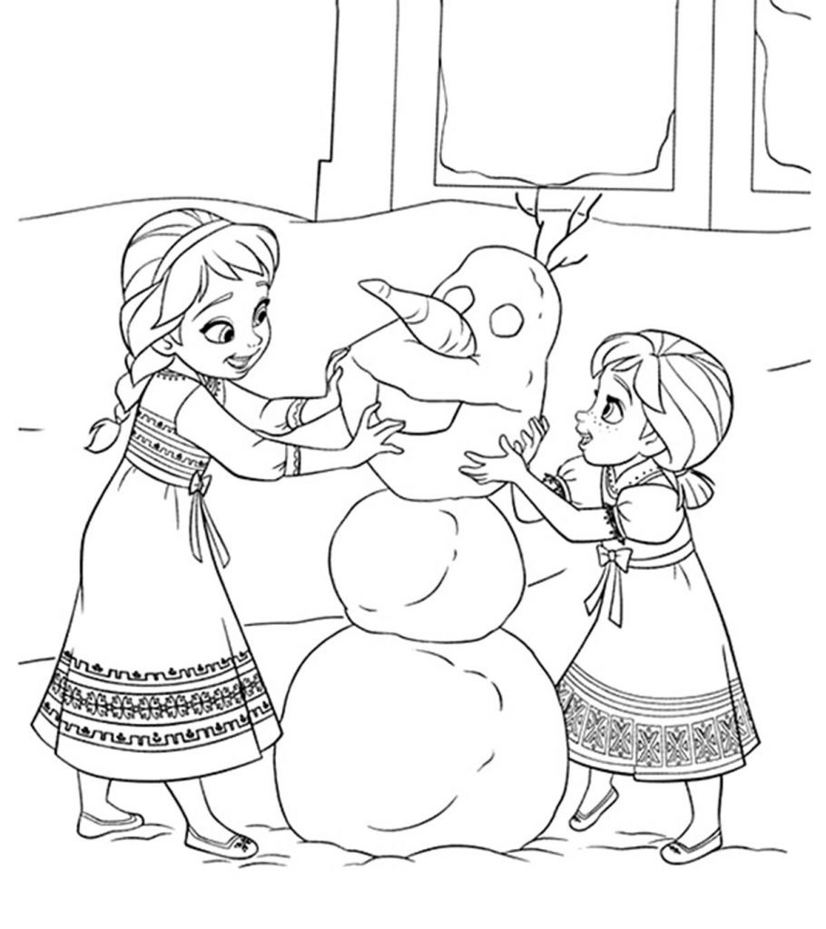 frozen disney winter coloring pages