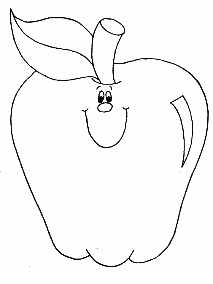 Apple coloring page