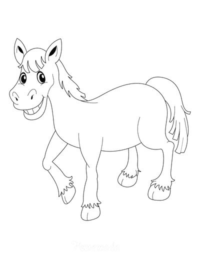 fun horse coloring pages