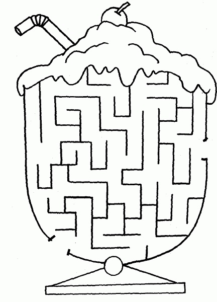 Fun Simple Maze Coloring Page