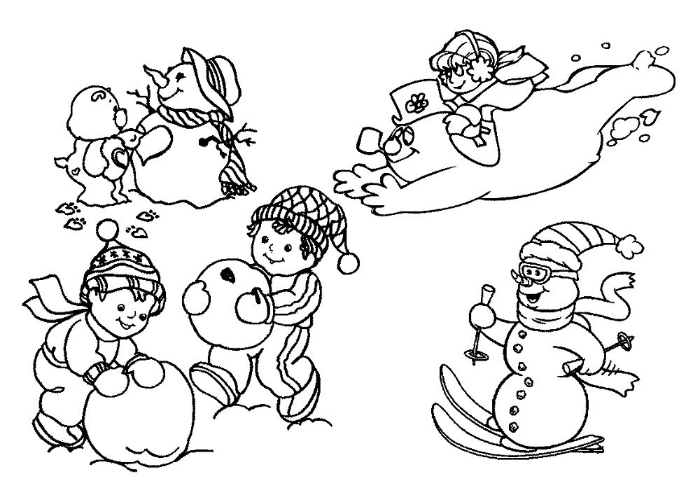fun winter coloring pages for kids