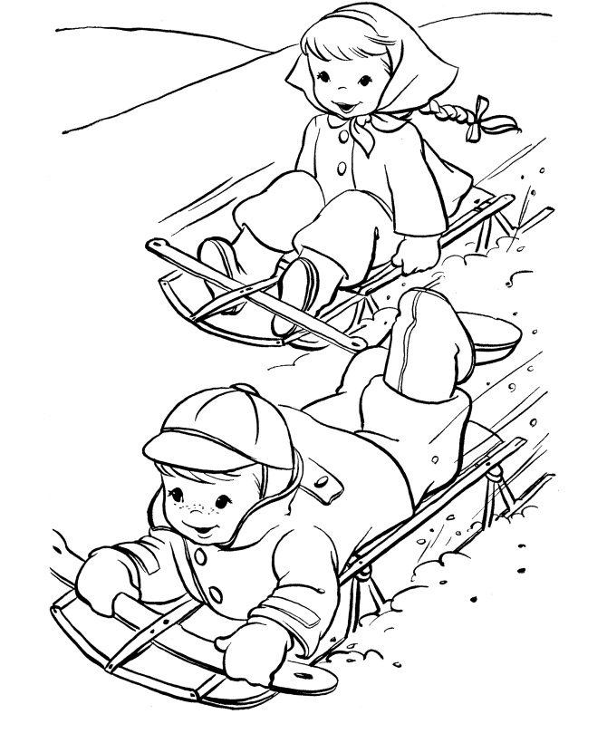 fun winter coloring pages free