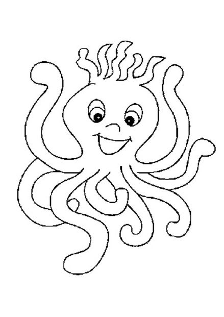 funny octopus coloring page