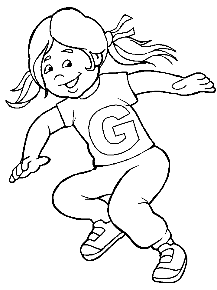 G Girl Alphabet Coloring Pages