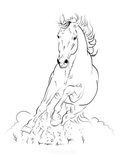 galloping horse coloring pages