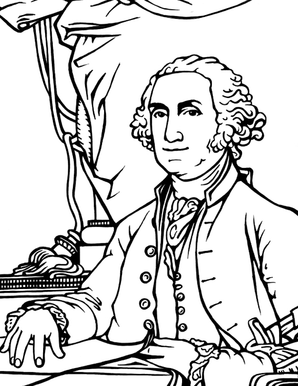 George Washington Coloring Page Coloring Page Book For Kids