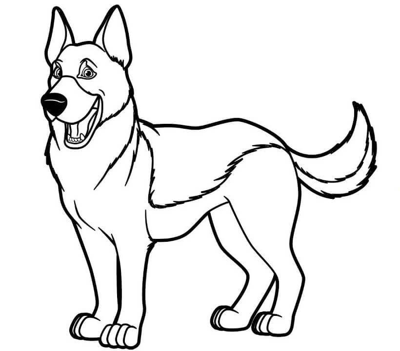 german shepherd dog coloring pages