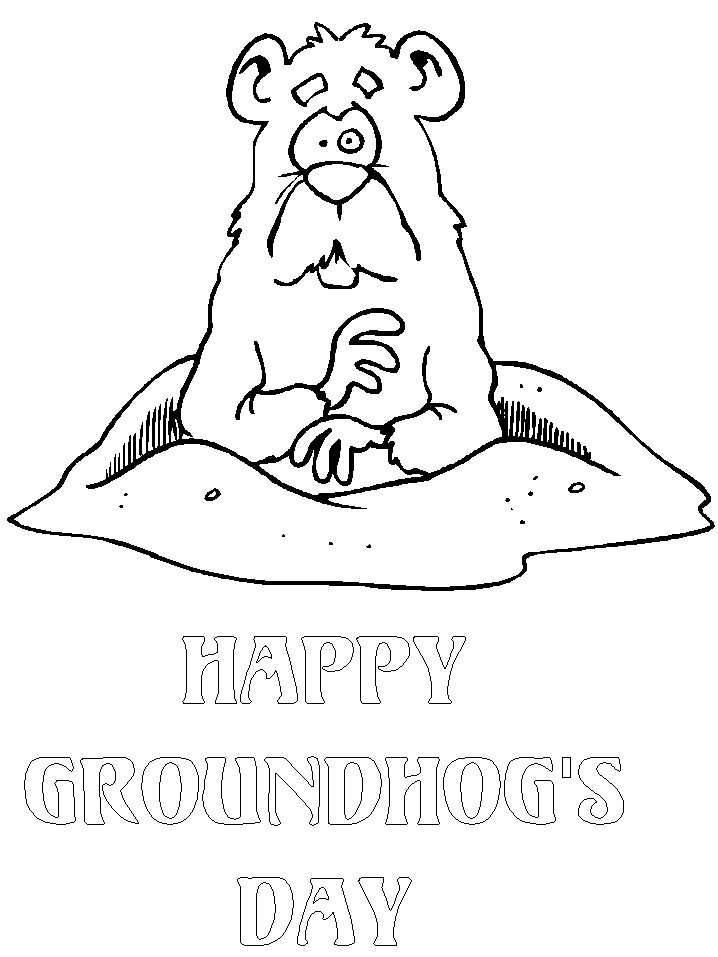 Groundhog Coloring Pages Printable