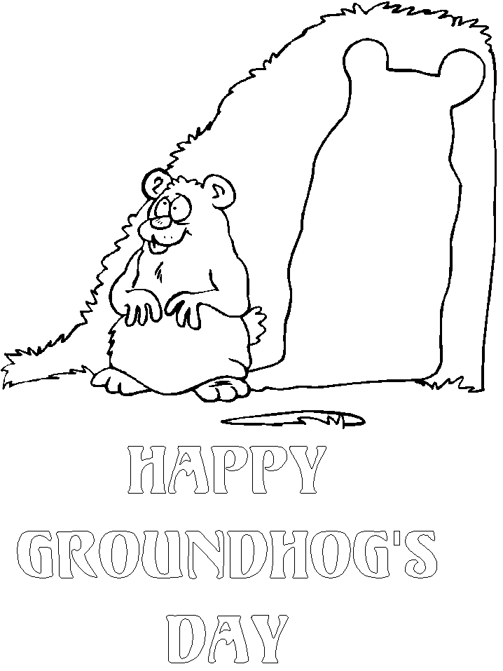 Groundhog Coloring Page Printable