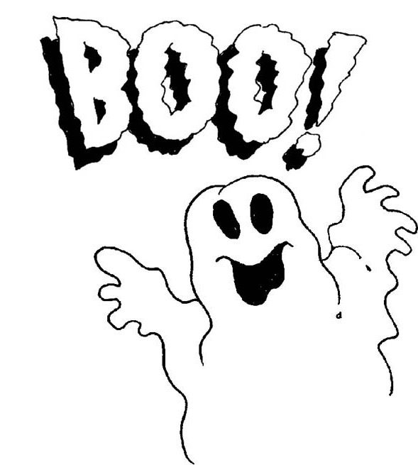 ghost halloween coloring page